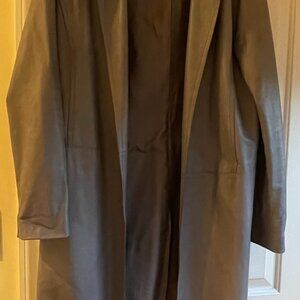 Donna Karan 100% Lamb Skin Long Coat Size 46
